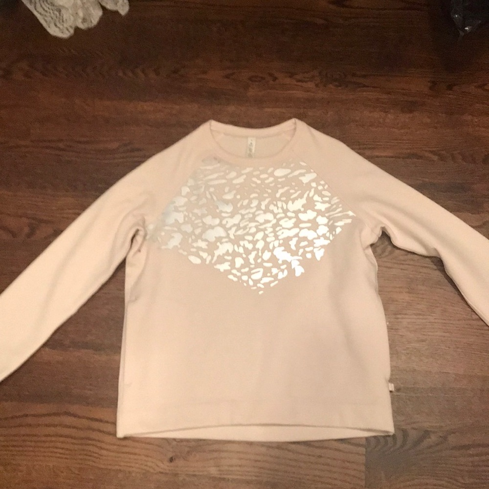 Lululemon pink and animal print sweatshirt